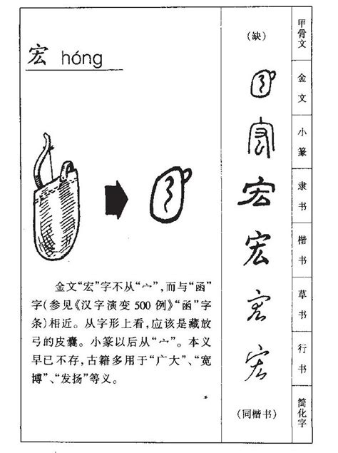 宏的五行|宏字康熙字典笔画